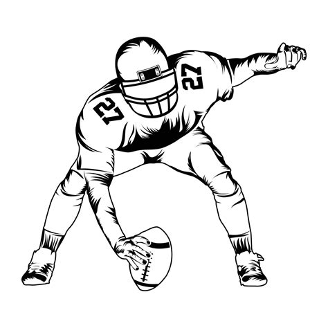 Amrican Football player lineman vector design. 17157097 Vector Art at Vecteezy