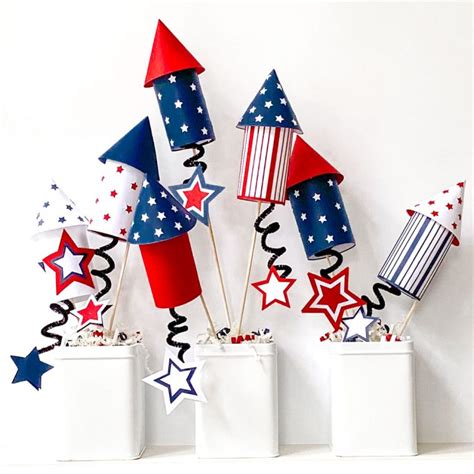 Paper Rocket Craft With Free Templates - Heart Filled Spaces