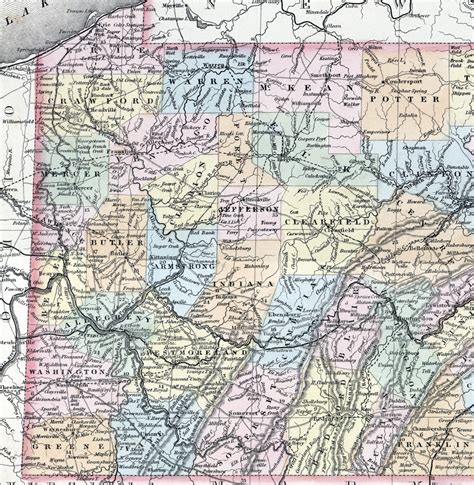 Western Pennsylvania Counties Map