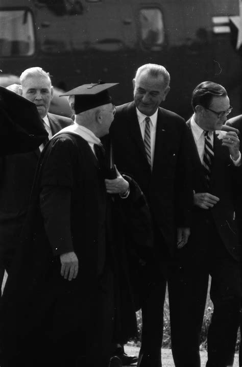 Lyndon B. Johnson arriving for U-M Commencement, May 22, 1964 (LBJ's "Great Society" Speech ...