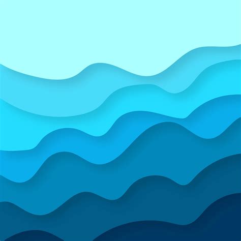 Abstract papercut blue colorful with wave background vector 258625 Vector Art at Vecteezy