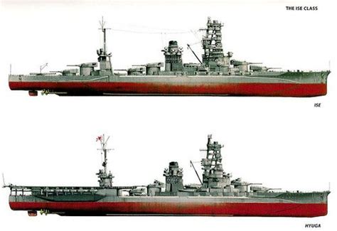 IJN Battleship Ise (top) converted to -> Hybrid Battleship-Carrier Ise (bottom) same name. | IJN ...