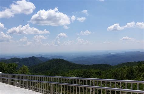 View from the top of Sassafras Mountain, highest point in South Carolina (elevation 3,563 ft ...