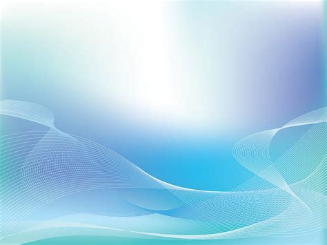 Silver Blue Lights Wave Powerpoint Templates - Abstract, Aqua / Cyan ...