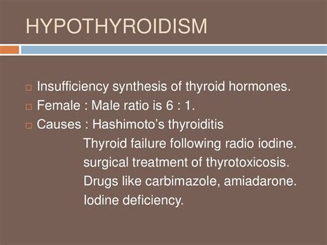 Thyroid disorders