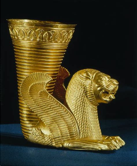 ACHMAENINID PERSIAN METALWORK: Rhyton (Drinking Vessel) Achaemenid. 5th ...