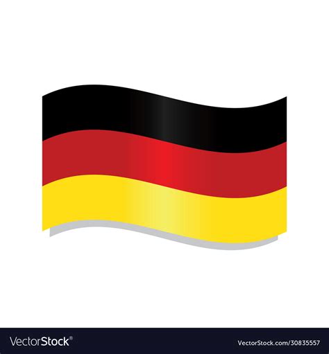 Waving flag germany Royalty Free Vector Image - VectorStock