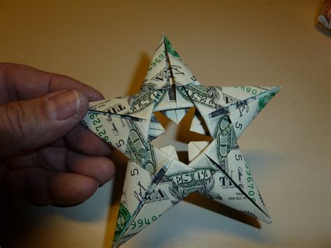 Make it easy crafts: "Easy money" folded five pointed origami star