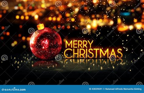 Red Gold Merry Christmas Bokeh Beautiful 3D Background Stock Image - Image of floor, glow: 43039691