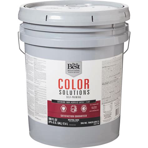 Do it Best Color Solutions 100% Acrylic Latex Self-Priming Flat Exterior House Paint - Walmart ...