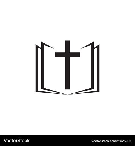 Holy bible icon with the cross Royalty Free Vector Image