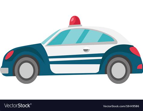 Police car cartoon Royalty Free Vector Image - VectorStock