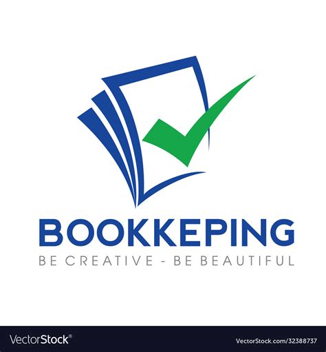 Tax and accounting bookkeeping logo Royalty Free Vector