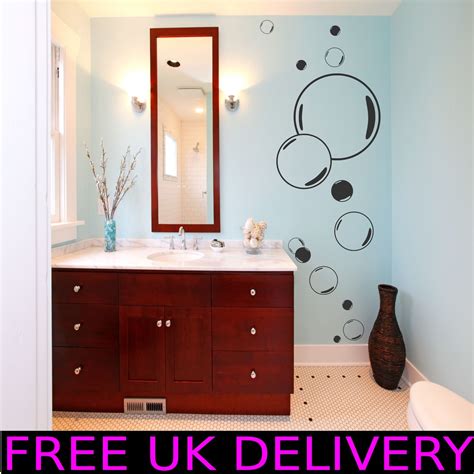 Large Big Bubbles Bathroom Wall Art Stickers Decal Vinyl Transfers Prints Murals | eBay