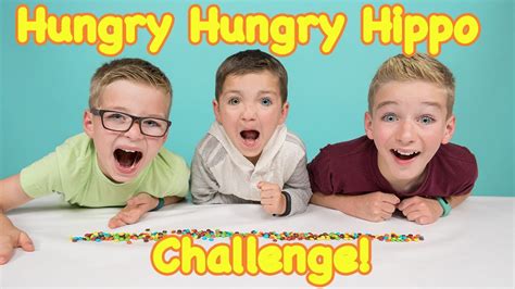 Hungry Hungry Hippos Challenge | Candy & Food - YouTube