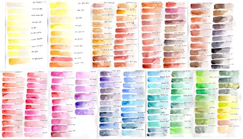 Daniel Smith Watercolor Chart: Exploring The Spectrum Of Colors And ...