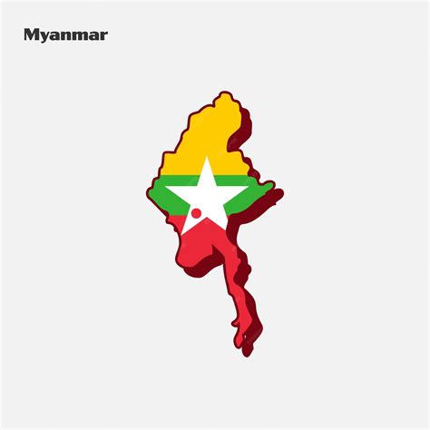 Premium Vector | Myanmar nation flag map infographic