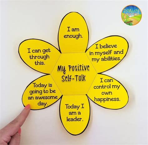 Positive Self-Talk Flower Craft: SEL Affirmations Lesson & Spring Activity | Self esteem ...