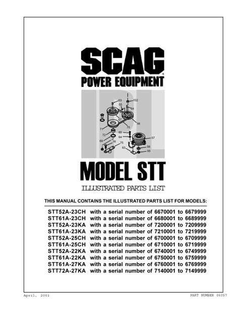 ILLUSTRATED PARTS LIST - Scag Power Equipment