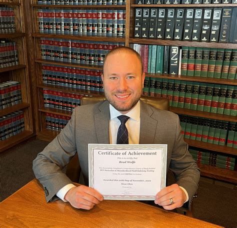 Attorney Brad Wolfe Completes NHTSA DUI Detection and Standardized Field Sobriety Testing Course ...