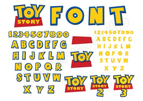 Toy Story FONT SVG, Instant Download, Toy Story Alphabet SVG, Toy Story Clipart, Toy Story ...