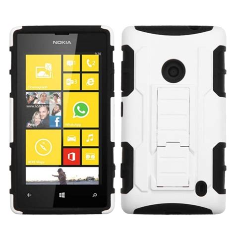 Nokia Lumia 520 Phone Case, Nokia Lumia 520 Case, by Insten Car Armor Hard Dual Layer Plastic ...