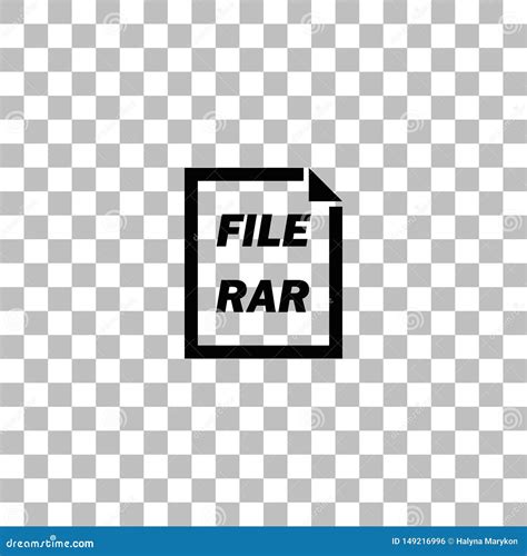 RAR File icon flat stock vector. Illustration of computer - 149216996