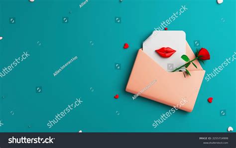 Top View Realistic Rose Kiss Paper Stock Illustration 2255714999 | Shutterstock
