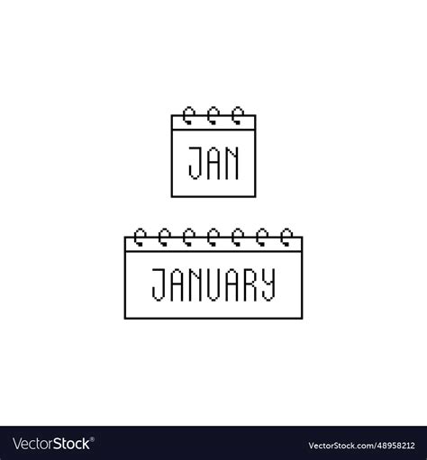 January calendar logo icon Royalty Free Vector Image