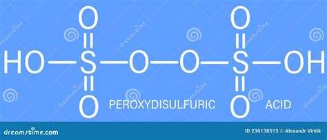 Peroxydisulfuric Acid Oxidizing Agent Molecule. Skeletal Formula. Royalty-Free Stock Photography ...