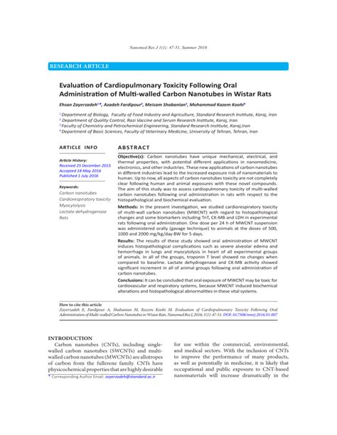 - Nanomedicine Research Journal