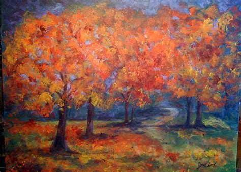 JPD Artworks: Fall Trees - Acrylic