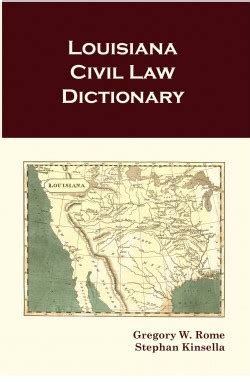 Louisiana Civil Law Dictionary Review