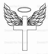 Crosses With Wings Coloring Pages sketch template
