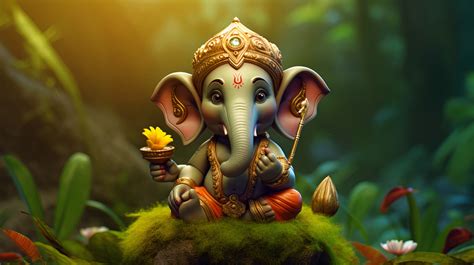 Bal Ganesha HD Wallpapers : Cute Bal Ganesha Images - Aiwalls.AI: Ai Generated HD Wallpapers