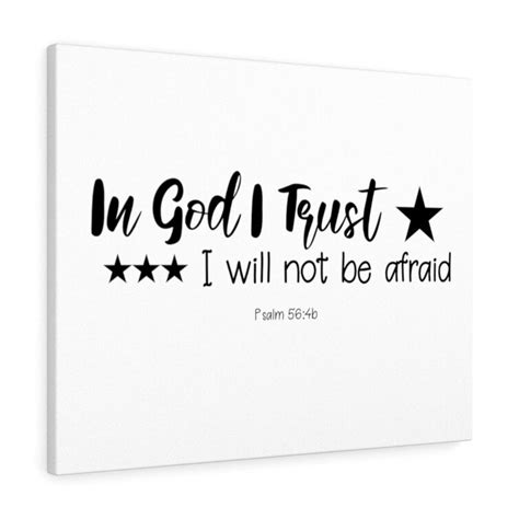 Express Your Love Gifts In God I Trust Psalm 56:4B Christian Wall Art Bible Verse Print Ready to ...