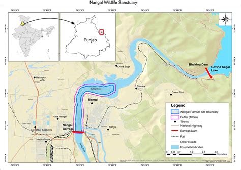 Bhakra Nangal Dam Map