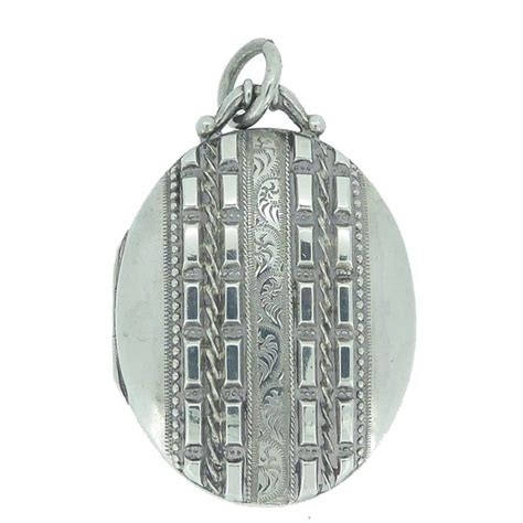 Antique Victorian Silver Locket Pendant — Jewellery Discovery