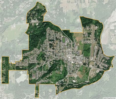 Map of Eatonville town, Washington