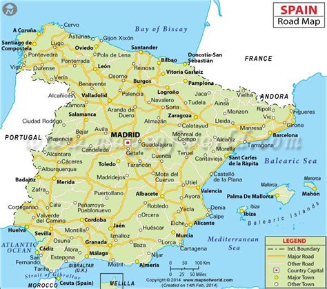 Road map of spain – Artofit