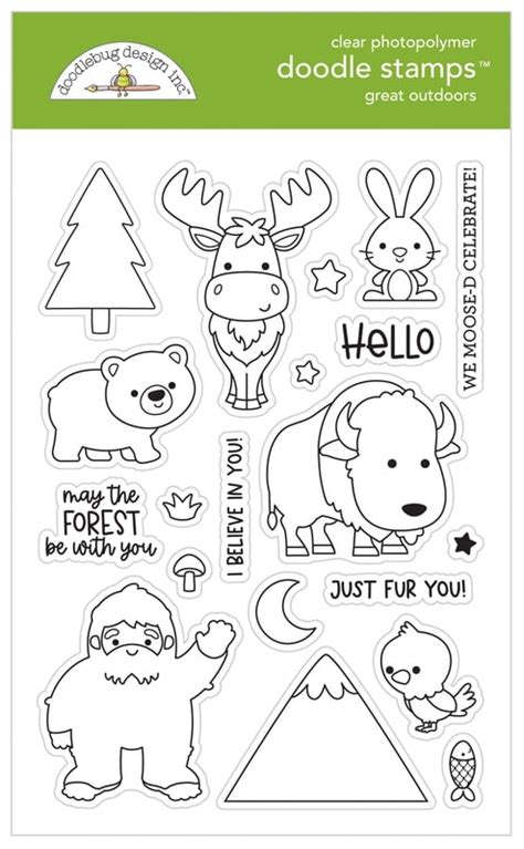 Doodlebug Clear Doodle Stamps-Great Outdoors - Walmart.com