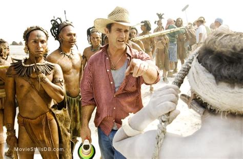 Apocalypto - Behind the scenes photo of Mel Gibson