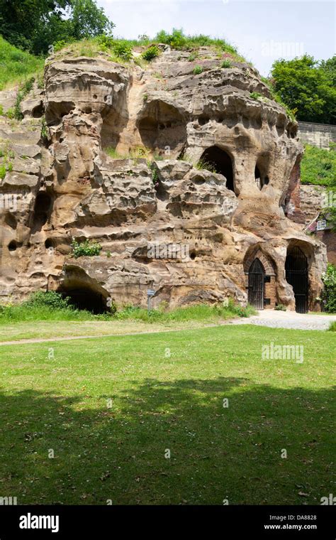 Caves below Nottingham Castle, Nottingham, Nottinghamshire, England ...