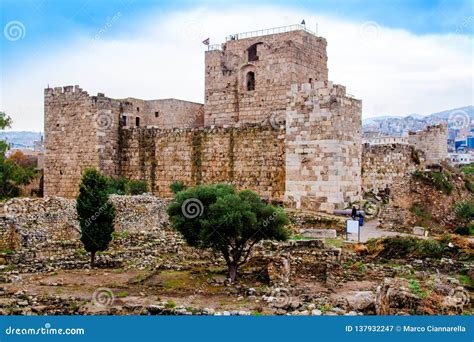 Byblos Castle, in Lebanon stock image. Image of travel - 137932247