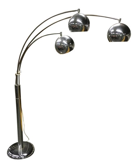 Vintage Mid-Century Chrome Three-Arm “Arc” Floor Lamp | Chairish