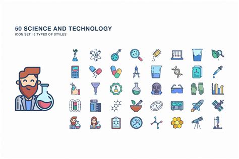 Science And Technology Icon Set - Design Cuts