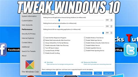 Tweaking Windows