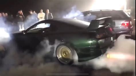 Toyota Supra Mk4 Epic burnout!!! 2step. - YouTube