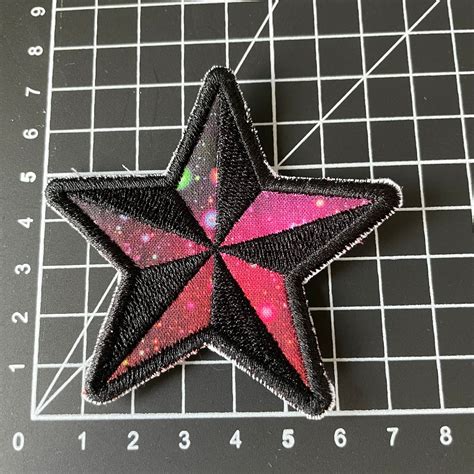 Black star patch galaxy patch alt patches punk patches uk | Etsy