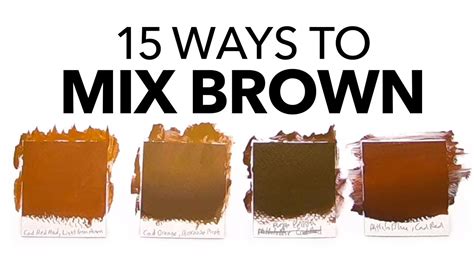 What Colors Make Brown? The Ultimate Guide To Mixing Brown - YouTube